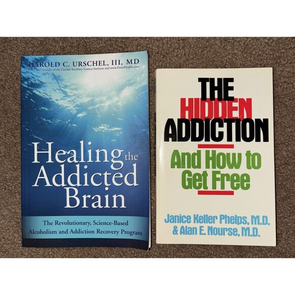 Healing The Addicted Brain and The Hidden Addiction Self Help Books Paperback - Picture 8 of 8